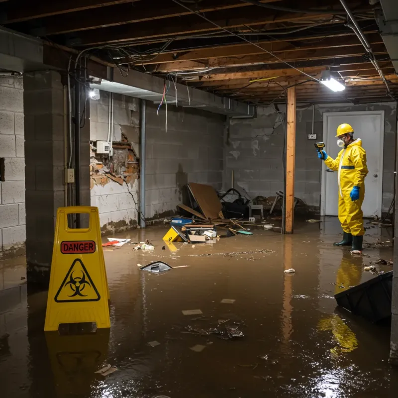 Flooded Basement Electrical Hazard in Smiths Station, AL Property